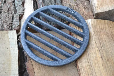 Obrázok produktu pre SEZAM - Rošt do pece Round ∅19 cm Liatinový rošt Rošt do krbu hranatý Rošt do popola Krbová pec Rošt do pece Rošt do krbu