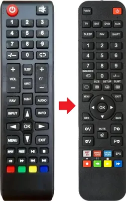 Produktbild von Fernbedienung geeignet für TELEFUNKEN TLEDD-50FHDB