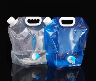 Image de 2 Bidons pliables pour l'eau, avec robinet, 5 litres, sans BPA