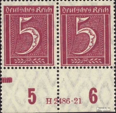 Produktbild von Briefmarken Deutsches Reich 1921 Mi 158 HAN postfrisch Ziffernzeichnung