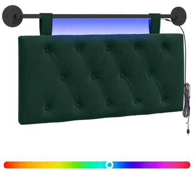 Produktbild von Hängendes Kopfteil Mit LED Licht Dunkelgrün Samt
