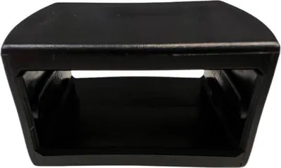A black plastic object with a rectangular opening in the middle.