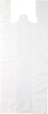 Produktbild von 200 Hemdchen-Tragetaschen, HDPE 55 cm x 22 cm x 15 cm weiss mittel