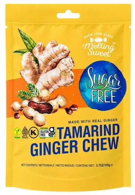 Produktbild von Melting Sweet Ginger Chew Tamarind Sugar free 105g