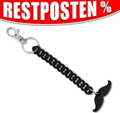 Produktbild von Moustache Schlüsselanhänger an Kette - ca. 18 cm