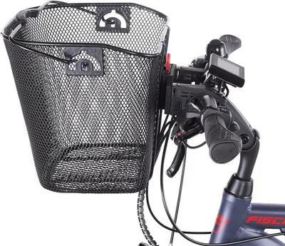 Obrázek produktu pro Fischer košík na řídítka e-bike rychlé upevnění 5kg 9cm šířka Příslušenství pro jízdní kola Display kompatibilní praktické.