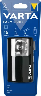 Zdjęcie produktu dla Varta Palm Light 3R12, Latarka ręczna, Czarny, Metal, 1 lamp(y), 3.7 V, 15 lm