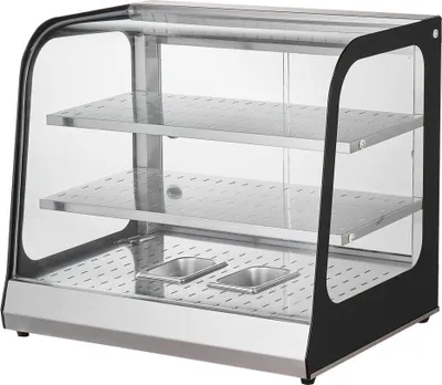 Produktbild von 2-stufiger kommerzieller Speisenwärmer  Pizzaschrank  850W  111L  Gastronomiegeräte  Lebensmittelwärmer  Restaurantbedarf