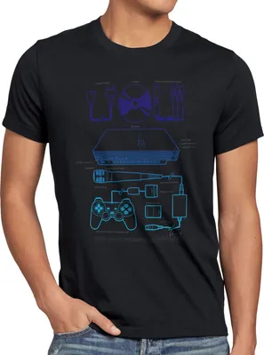 Produktbild von style3 PS2 Retro Gamer Herren T-Shirt PS gamepad konsole classic