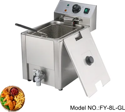 Obrázek produktu pro FY-8L-GL Jednokomorová fritéza CUKUS 8 l, 2800 W, výkonná, pro profesionální použití