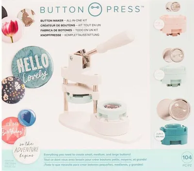 Produktbild von We R Memory Keepers | Button Press Knopfpresse Komplettaussattung