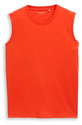 Produktbild von Tom Tailor Tanktop aus Single-Jersey Baumwolle mit Logo-Stickerei