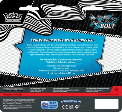 Obrázok produktu pre Pokemon - TCG Scarlet a Violet Black Bolt Tech Nálepka Collection