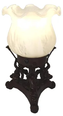 Immagine prodotto di Clayre & Eef Lampada da tavolo Fiore Ø 12x20 cm Poliresina bianca