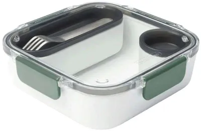 Image de Boîte à lunch Black+Blum - Original, 20 x 20 x 5,5 cm, olive