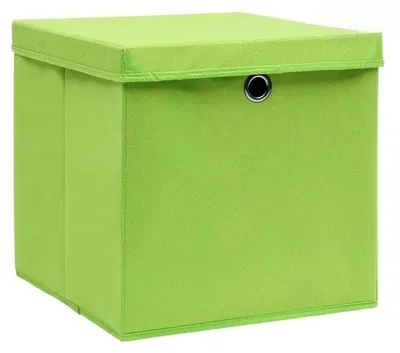 Immagine prodotto di Scatole pieghevoli con coperchio, realizzate in tessuto non tessuto, dimensioni 28 x 28 x 28 cm