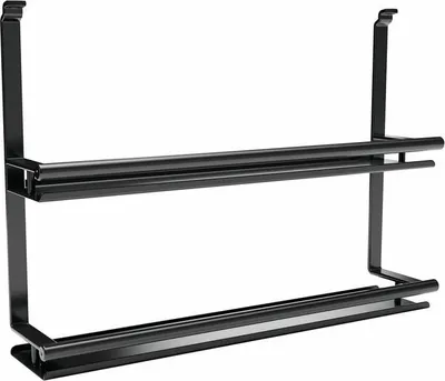 Produktbild von Linero Style Gewürzbord 2-etagig, schwarz matt / Relingsystem / Kesseböhmer