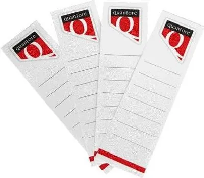 Produktbild von Quantore - Einsteckkarte breit 56x190mm weiß 10 Stück