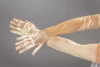 Produktbild von Satinhandschuhe, ca. 50 cm, gold