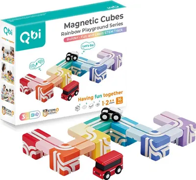 Produktbild von Klemmbausteine Magnetisch Qbi Builder - Spaß und Lernen STEM Track