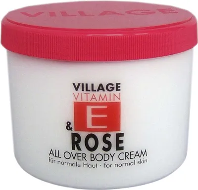 Obrázok produktu pre Village Cosmetics Bodycream Vitamin E Rose 500ml Körpercreme Körperpflege 950611