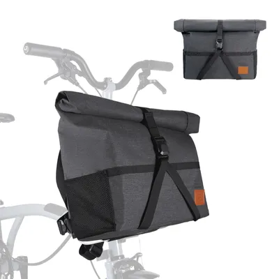 Immagine prodotto di ROCKBROS Borsa per bicicletta Borsa multifunzionale per Brompton Borsa a tracolla 8L-10L Nero