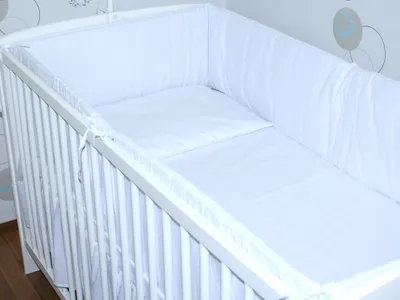 Produktbild von PRIMAWELA Nestchen 420 cm Bettumrandung Babybett Baby Kinder Nest Kopfumrandung 12. Weiß