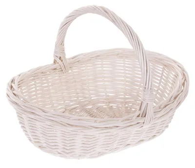 Produktbild von Einkaufskorb aus Weide, Bügelkorb creme 43x36 H17/35 cm