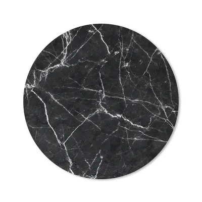 Produktbild von MuchoWow® Mauspad Mousepad Marmor - Schwarz - Weiß - Textur 30x30 cm - Mousepads - Maus Mat - Pad - Mausunterlage - Tischunterlage - Schreibtischmatten