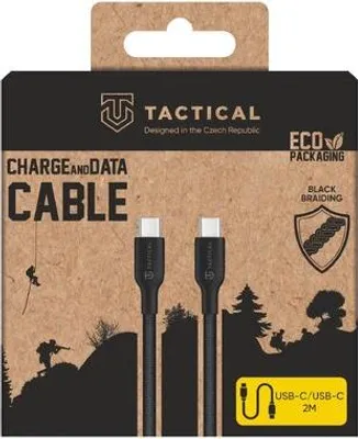 Zdjęcie produktu dla Kabel taktyczny USB-C/USB-C 2m czarny