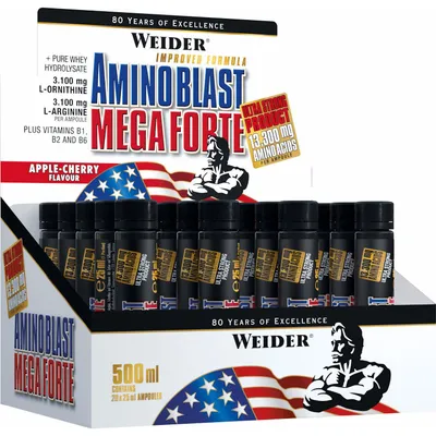 Image de Weider Amino Blast Mega Forte 20x25 ml ampoules pomme-cerise