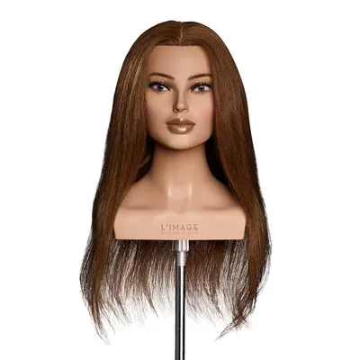 Produktbild von L'IMAGE Übungskopf Clare mit Schultern, ca. 50cm Haarlänge, mittelblond- 7, menschliches Echthaar