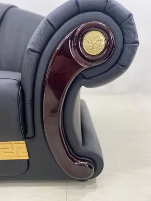 Produktbild von Chesterfield Sofa Barock Couch Holz Leder Dreisitzer Klassische Sofas Möbel
