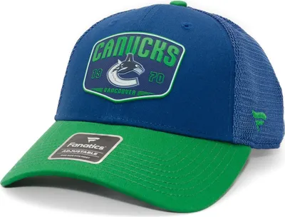 Produktbild von Vancouver Canucks NHL A/CAP Herren-Kappe mit strukturierter, verstellbarer Netzrückseite
