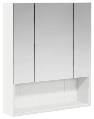 Image de Armoire Miroir de Salle de Bain Blanc 60 x 14.5 x 70 cm