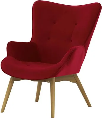Image de Fauteuil Ducan Velvet-Kronos 2-Chêne clair