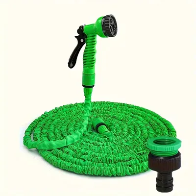 Produktbild von Flexibilná záhradná hadica sa rozširuje až na 30 m s rozprašovacou tryskou 7v1 a adaptérom - rozširujúca sa hadica na vodu, bez zalomenia, šetrí miesto, záhradné príslušenstvo
