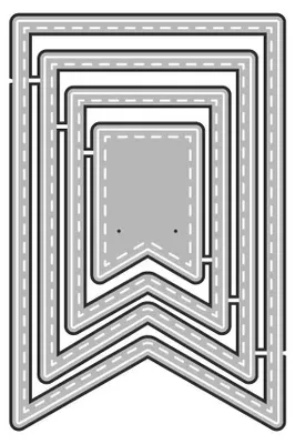 Stanzschablone, Kohlenstoffstahl, 7,5x11,4 cm, für Papierkarten & Scrapbooking
