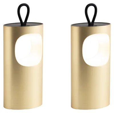 Produktbild von Luxus Europe - Tischlampe Lugano Gold - Kabellose LED-Tischlampe für den Innenbereich