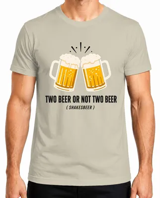 Imagen del producto de Camiseta para hombre con el texto "Dos cervezas, o no dos cervezas", diseño de "Shakesbeer", con motivos de "Lustig", "Saufen", "Kneipe" y "Alkohol". Talla M
