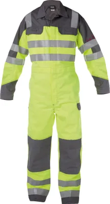 Produktbild von DASSY® Spencer Multinorm Warnschutz Overall mit Kniepolstertaschen NEONGELB/GRAFITGRAU Gr.XS Länge: STANDARD