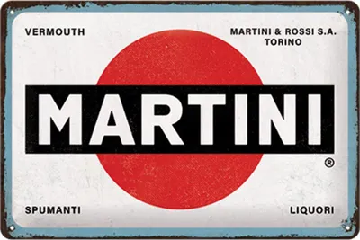 Obrázek produktu pro Nostalgic-Art - Plechový talíř 20 x 30 cm - Martini - Logo Martini White