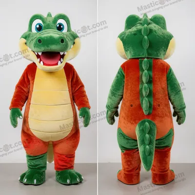 Produktbild von Rostorange MASTICOT velours Krokodil-Maskottchen