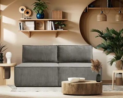 Zdjęcie produktu dla Sofa rozkłada z pojemnikiem na pościel COMPI Srebrny