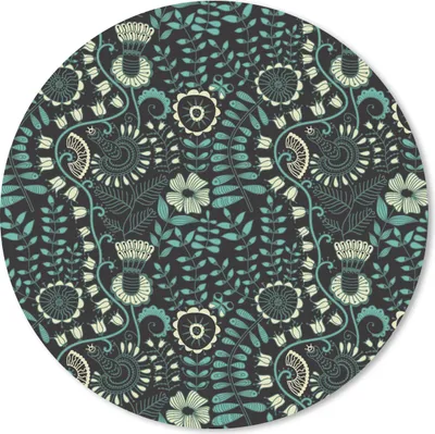 Produktbild von MuchoWow® Mauspad Mousepad Blumen - Blau - Muster 40x40 cm - Mousepads - Maus Mat - Pad - Mausunterlage - Schreibtisch Accessoires