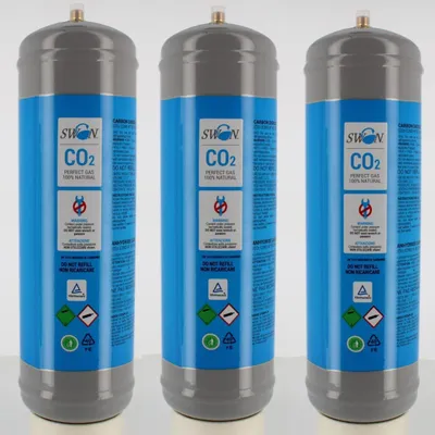 Immagine prodotto di Swan – Bombole CO₂ Monouso 1200 gr | Attacco M11x1 Compatibile con la Maggior Parte dei Gasatori | Per Acqua Frizzante | Acciaio Inox/Alluminio | Non