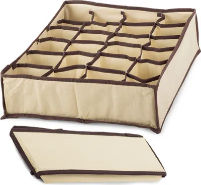 Immagine prodotto di Verk 01618 Organizzatore di cassetti per lavanderia con 24 scomparti beige
