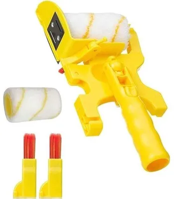 Image de Nettoyeur de bordures avec rouleau et brosse, brosse pratique pour nettoyer et traiter les bordures murales