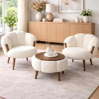 Image de Hanah Home, ensemble de tables gigognes de haute qualité (3 pièces) - Chêne saphir, 100% mélaminé