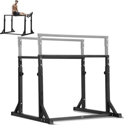 Produktbild von Dip-Stange - Schwerlast-Dip-Ständersation Einstellbar bis 363 kg - Fitness-Workout-Dip-Bar-Station Stabilisator Parallette Liegestützständer - Parallelbarren für Krafttraining im Heim-Fitnessstudio